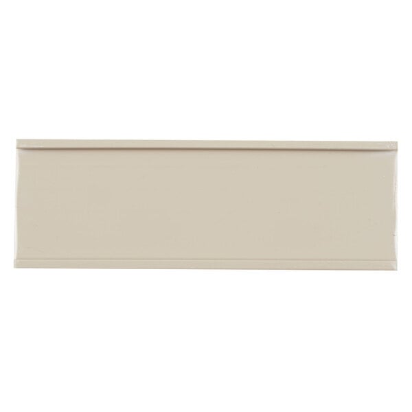 A white rectangular object with a white border.