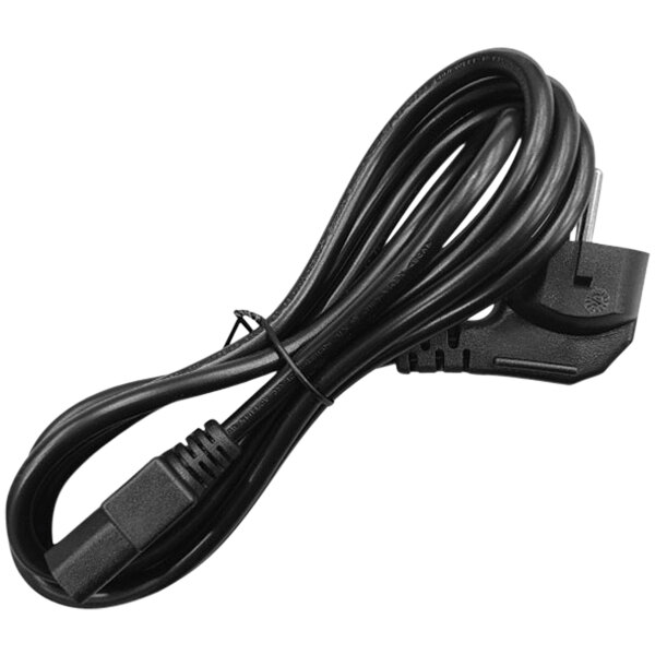 A black Vectorfog power cord with a plug.