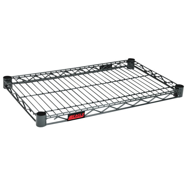 An Eagle Group gray metal wire shelf.