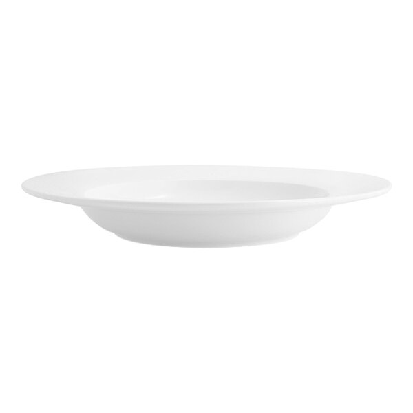 Front of the House Monaco 20 oz. Bright White Wide Rim Round Porcelain Bowl - 6/Case