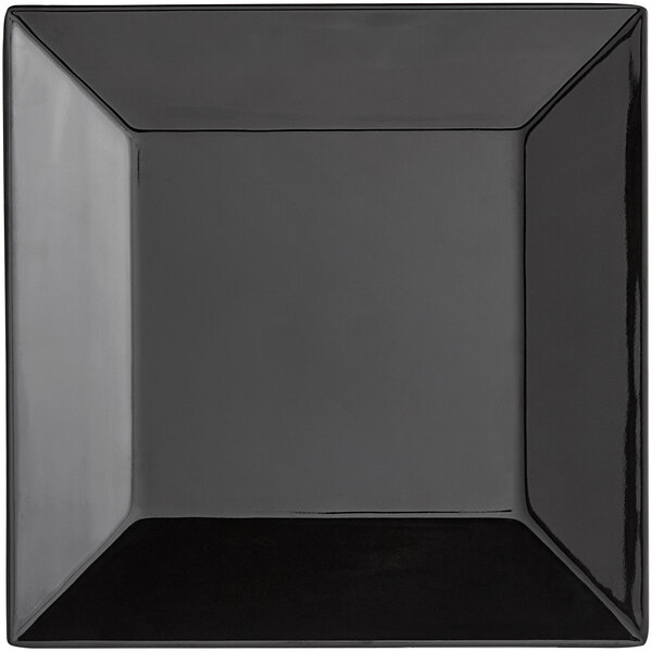 A black square plate with a white border.