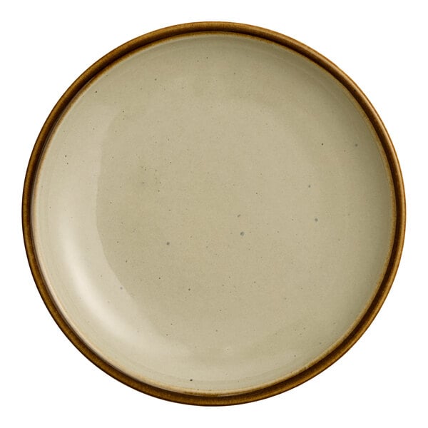 Acopa Keystone 6" Granite Gray Stoneware Coupe Plate - Sample