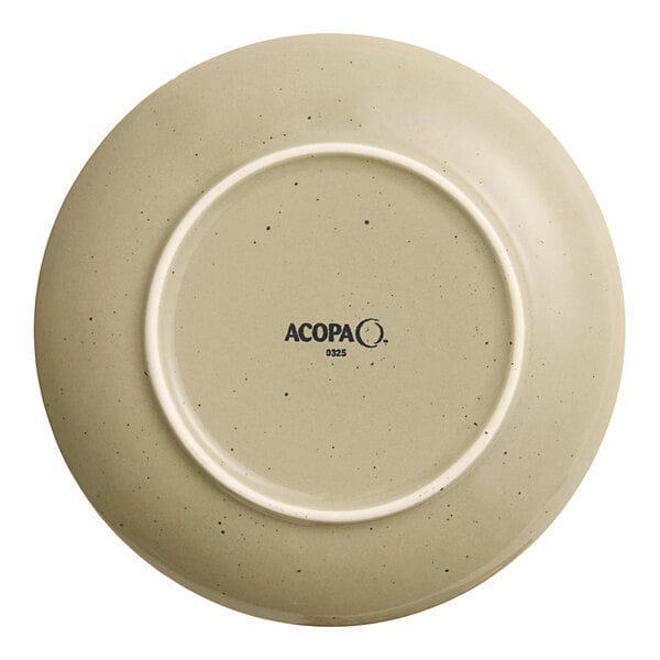 Acopa Keystone 6" Granite Gray Stoneware Coupe Plate - Sample