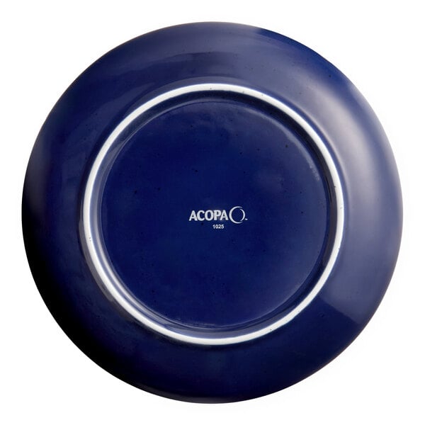 Acopa Keystone 7" Azora Blue Porcelain Coupe Plate - Sample