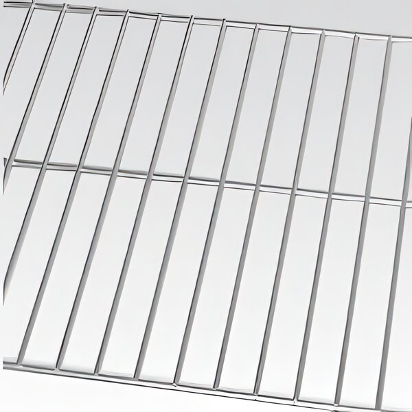 A Convotherm metal wire shelf with lines.