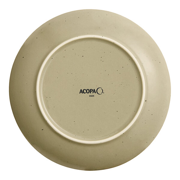 Acopa Keystone 7" Granite Gray Stoneware Coupe Plate - Sample