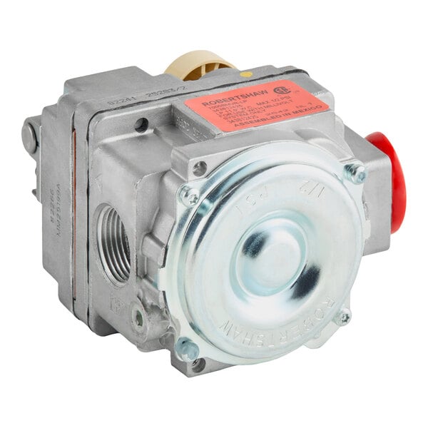 A Robertshaw Industries 700-515 7000BMVR-LP liquid propane millivolt gas valve with 3/4 inch gas inlet and outlet.