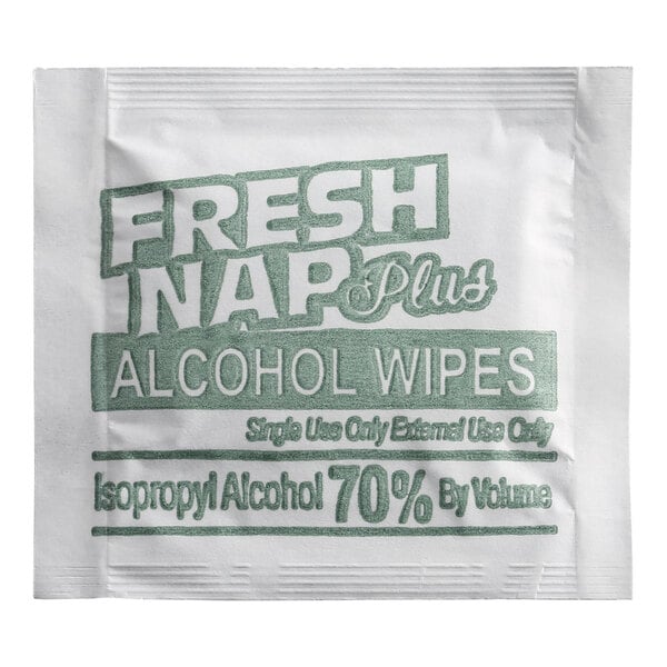 5" x 8" 70% Alcohol Antiseptic Moist Towelette / Wet Nap Hand Wipe - 1,000/Case