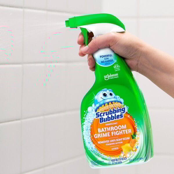 SC Johnson 315938 Scrubbing Bubbles® 32 oz. Multi-Surface Bathroom Soap Scum Cleaner / Disinfectant - 8/Case