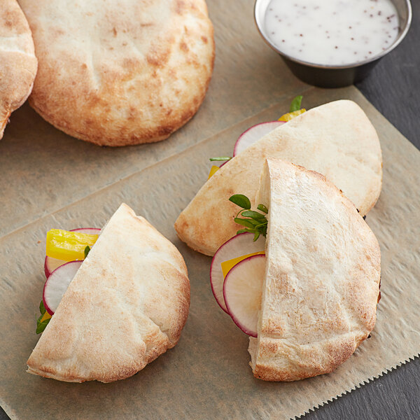 Father Sam's Mini Pita Pockets 108/Case (3" White Bread)