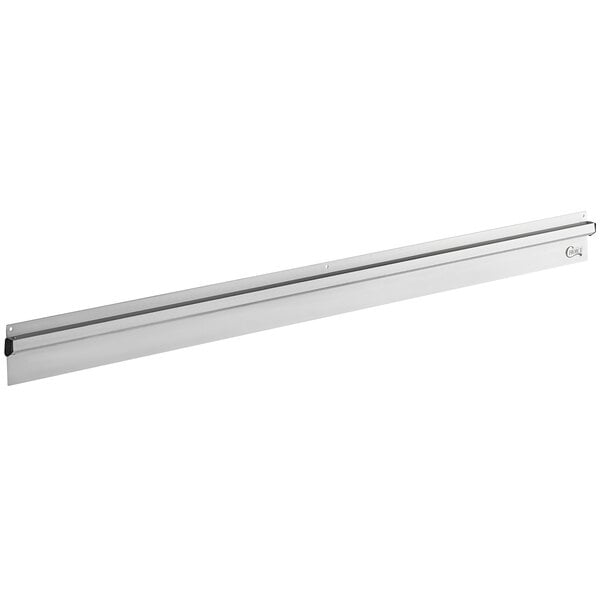 A long rectangular aluminum ticket holder.