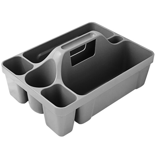 a grey plastic tool box