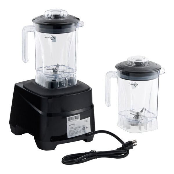 AvaMix BX1100P2J 3 1/2 hp Commercial Blender with Programmable Touchpad Control, Timer and 2 48 oz. Tritan™ Plastic Jars - 120V