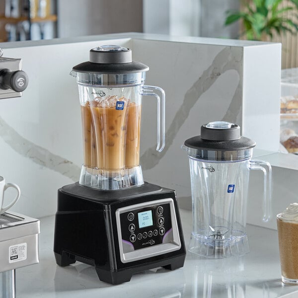 AvaMix BX2100P2J 3 1/2 hp Commercial Blender with 8-Speed Programmable Touchpad Control, Timer and 2 64 oz. Tritan™ Plastic Jars - 120V