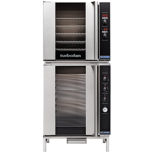 A Moffat double convection oven with a double stacking kit.