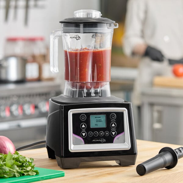 AvaMix BX1100P 3 1/2 hp Commercial Blender with Programmable Touchpad Control, Timer and 48 oz. Tritan™ Plastic Jar - 120V