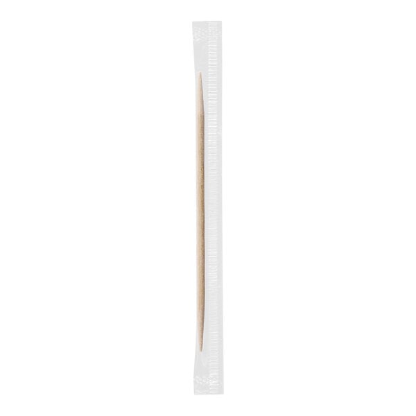 Choice 2 1/2" Mint Plastic Wrapped Round Toothpicks - 1,000/Box