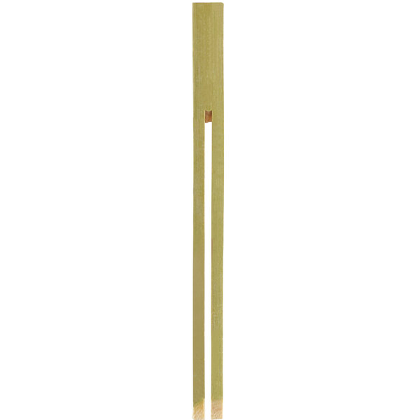 A Bamboo double prong skewer with two ends.