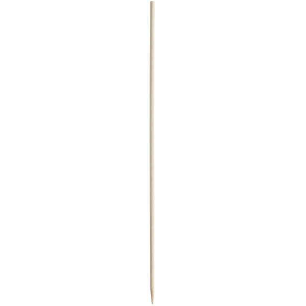 An EcoChoice wooden skewer with a long handle.
