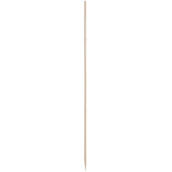 A round wooden bamboo skewer with a long handle.