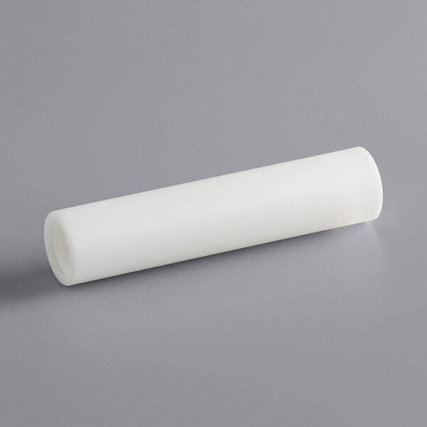 A white plastic tube with a gray end.