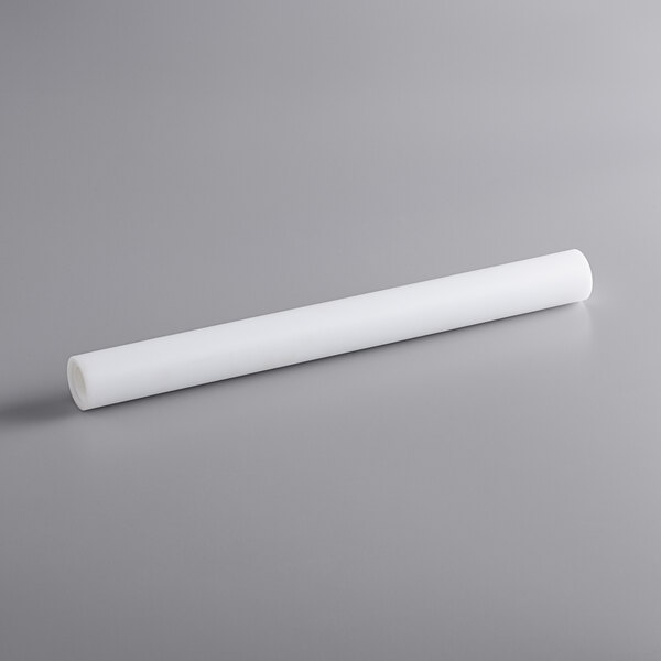 A white plastic tube with a long handle.