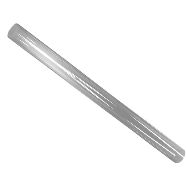 A clear quartz tube with a silver tip and long handle.