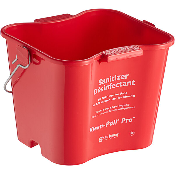 Kleen-Pail Soap/Sanitizing Solution Safety Pail 3 Quart Red