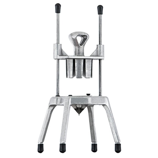 A Prince Castle 908-A6 Wedge Witch metal stand with two legs.