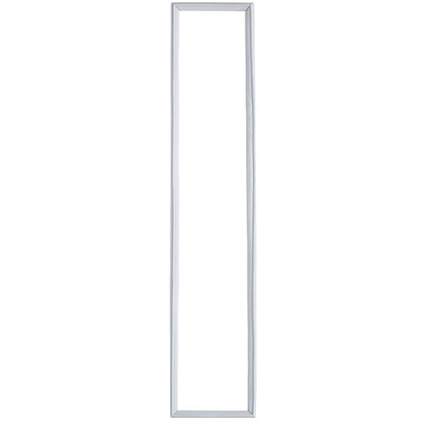 A white rectangular gasket with a metal frame.