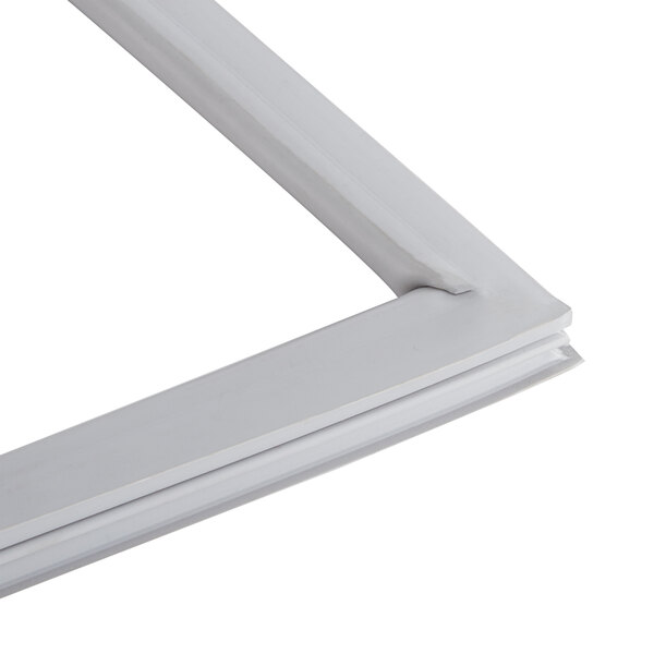 A white rectangular drawer gasket.