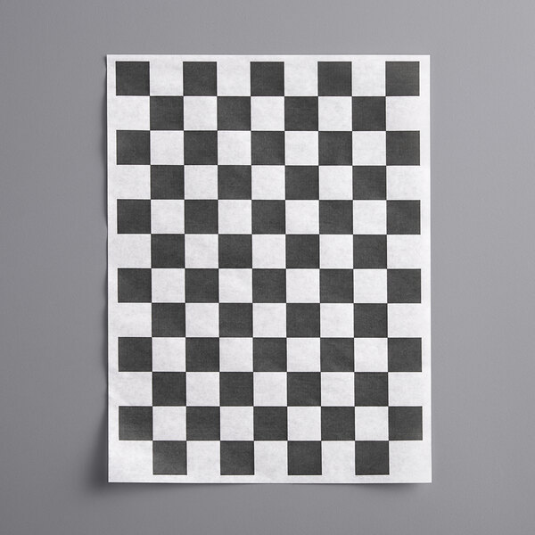 Black Checkered Deli Paper Basket Liner 9 X 12 Inches 100 - View #7