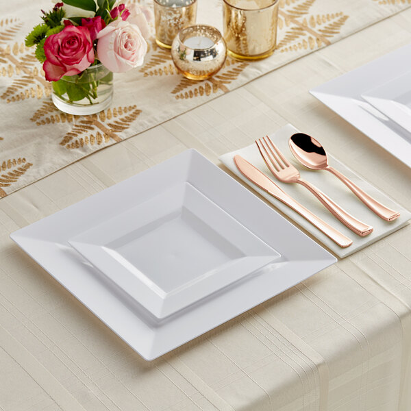 rose gold dinnerware set