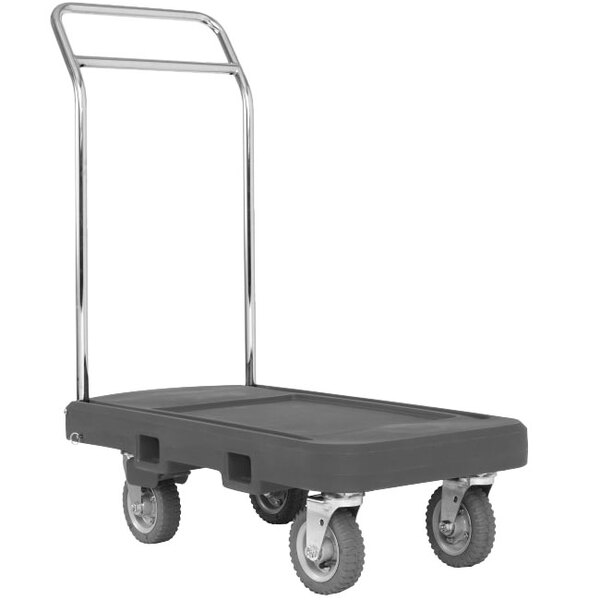 Vollrath 1695 19" x 34 1/2" x 8 13/16" Dark Gray Flatbed Utility Dolly