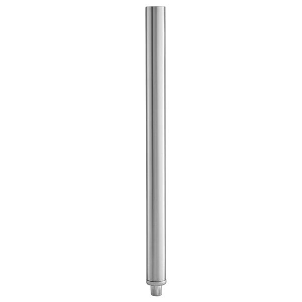 A 22 7/16" stainless steel pole with a white background.