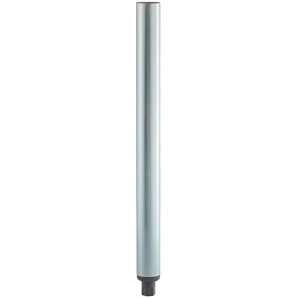 A 18 1/2" galvanized steel leg with a black cap.