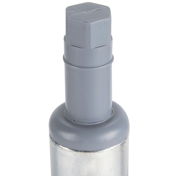 a grey plastic cylinder with a top