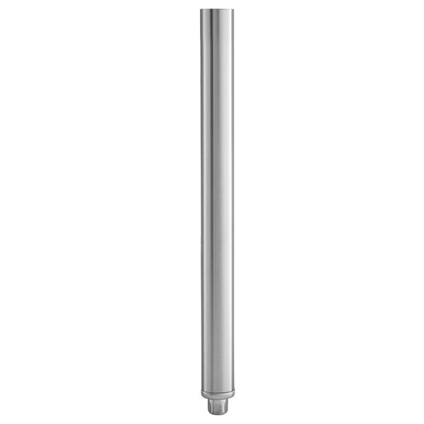 A long silver stainless steel cylinder with a white background.