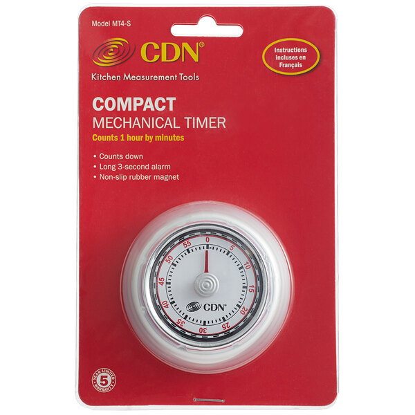 a white and black mechanical timer