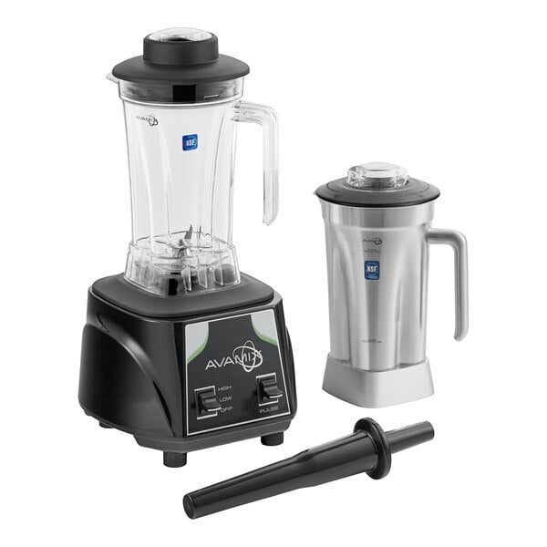AvaMix BX2000TS 3 1/2 hp Commercial Blender with Toggle Control, 64 oz. Stainless Steel Jar, and 64 oz. Tritan™ Plastic Jar - 120V