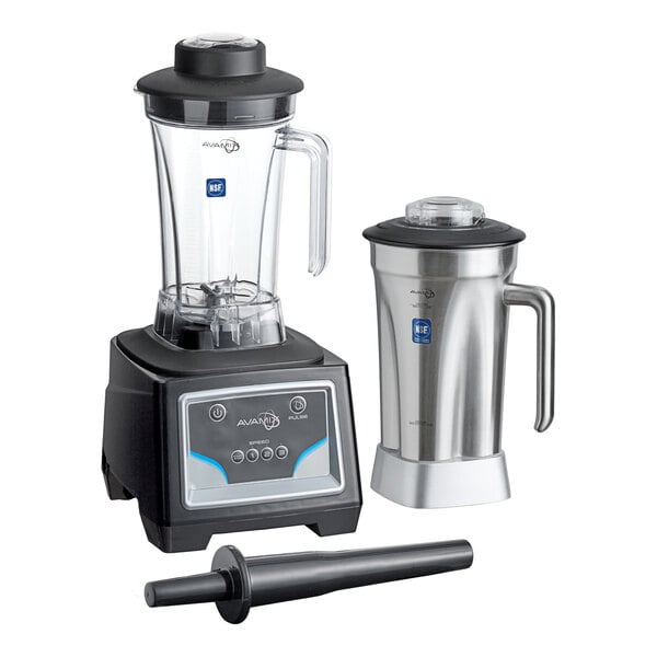 AvaMix BX2100KS 3 1/2 hp Commercial Blender with Keypad Control, 64 oz. Stainless Steel Jar, and 64 oz. Tritan™ Plastic Jar - 120V