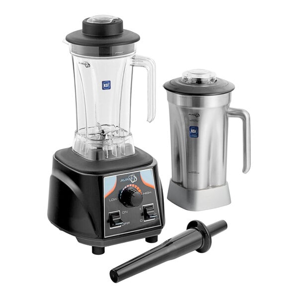 AvaMix BX2000VS 3 1/2 hp Commercial Blender with Toggle Control, Variable Speed, 64 oz. Stainless Steel Jar, and 64 oz. Tritan™ Plastic Jar - 120V