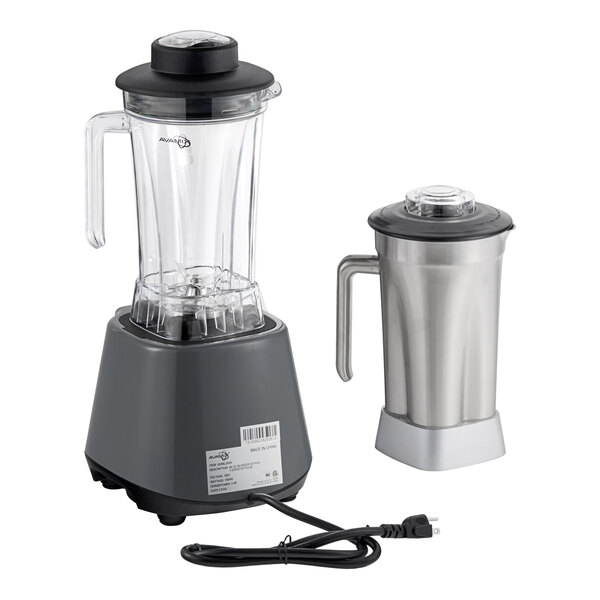 AvaMix BL2K64S 2 hp Commercial Blender with Keypad Control, 64 oz. Stainless Steel Jar, and 64 oz. Tritan™ Plastic Jars - 120V