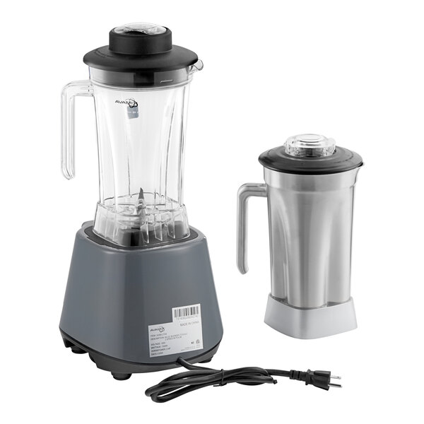 AvaMix BL2T64S 2 hp Commercial Blender with Toggle Control, 64 oz. Stainless Steel Jar, and 64 oz. Tritan™ Plastic Jars - 120V