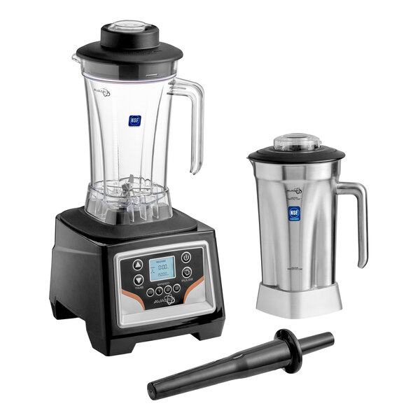 AvaMix BX2100ES 3 1/2 hp Commercial Blender with Touchpad Control, Timer, 64 oz. Stainless Steel Jar, and 64 oz. Tritan™ Plastic Jar - 120V