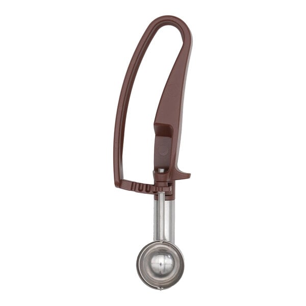 Vollrath 47403 Jacob's Pride® #70 Brown Squeeze Handle Disher - 0.47 oz.