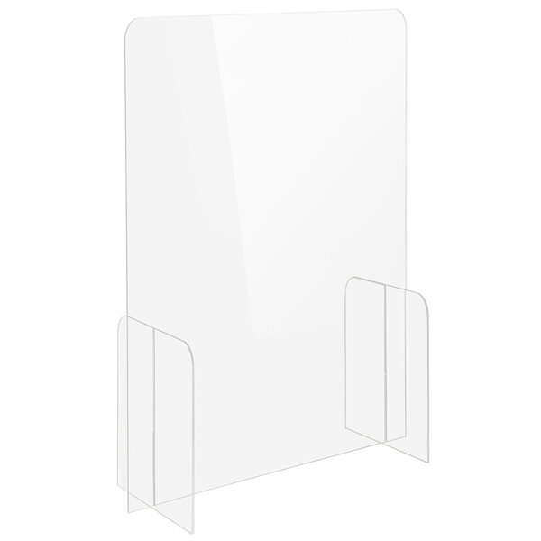 a clear plastic divider