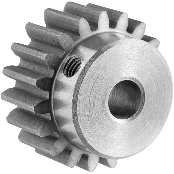 A close-up of an Avantco butter roller driving gear.