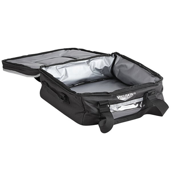 a black and silver bag