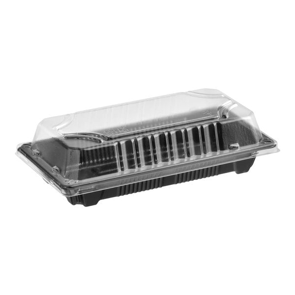 Emperor's Select 3 1/2" x 6 1/2" Small Sushi Container with Lid - 500/Case